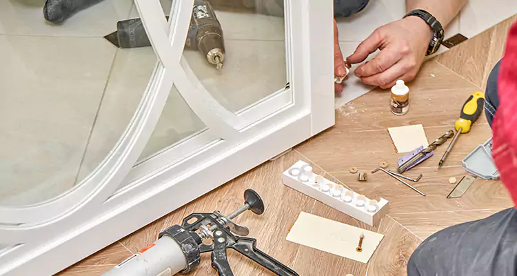 Interior Patio Door Casing Repair in The Crossings, FL