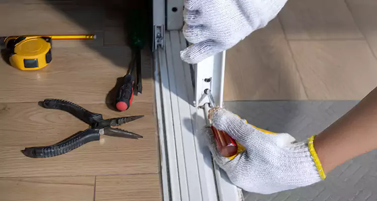 Backyard Sliding Door Track Repair in The Crossings, FL